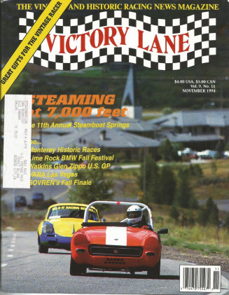 VICTORY LANE 1994 NOV - THE VINTAGE & HISTORIC RACING NEWS MAGAZINE